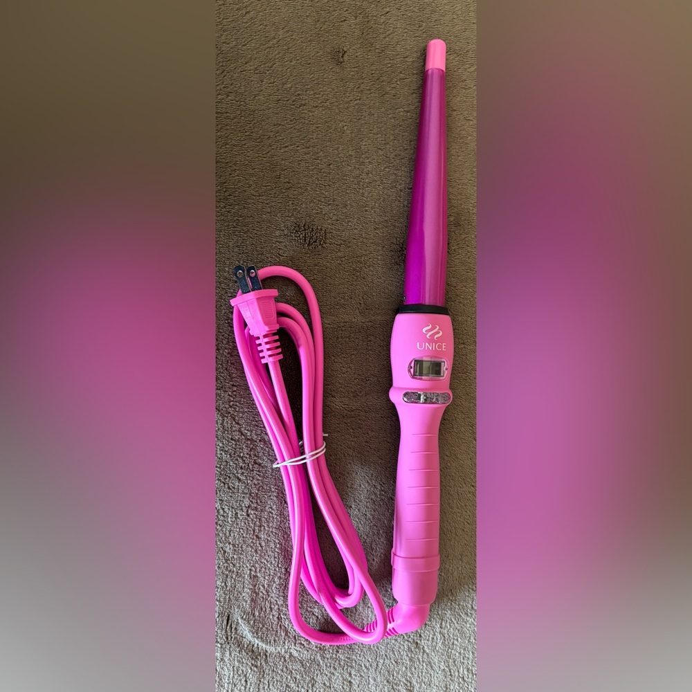Unice Vibrant Pink Hair Curling Wand